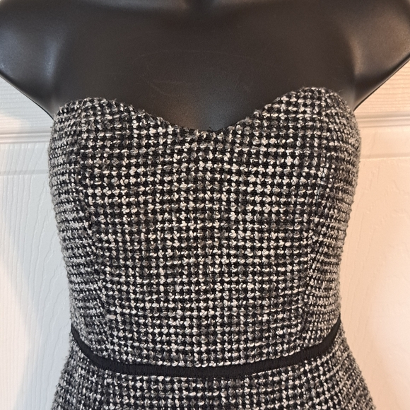 Kimchi Blue Black & White Tweed Strapless Dress - Picture 2 of 6